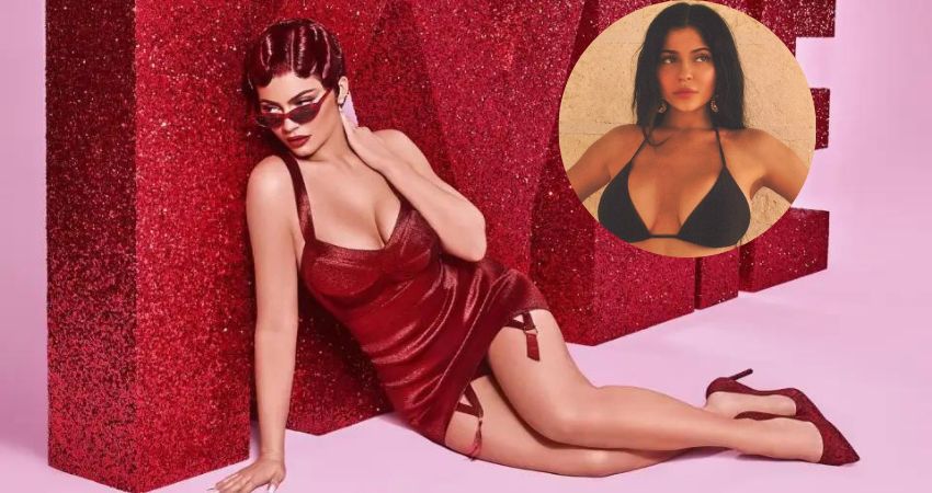 Kylie Jenner busts out of Sєxy red lingerie & shows off booty in new pics as she shares ‘stress’ of running beauty brand