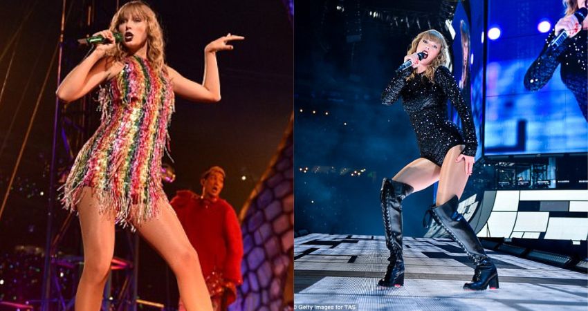 Taylor Swift dazzles in Sєxy chain gown as she takes to the stage for Atlanta for latest Reputation tour stop