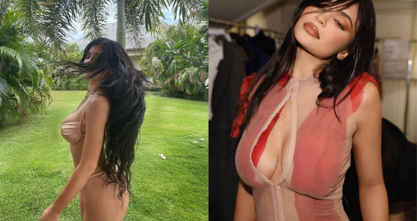 Kylie Jenner Kicked Off Hot Girl Summer in a Holographic Scoop-Neck Swimsuit