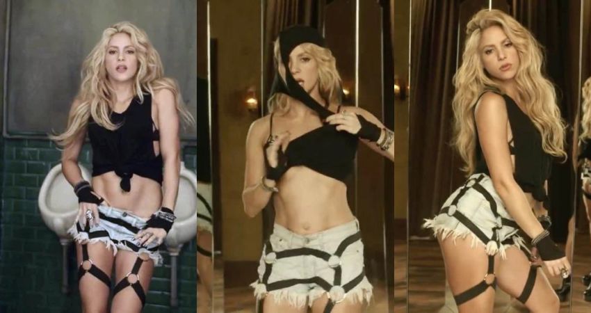 ABS DON’T LIE Shakira shows off her washboard stomach – and famous hips – in Sєxy new music video for Chantaje