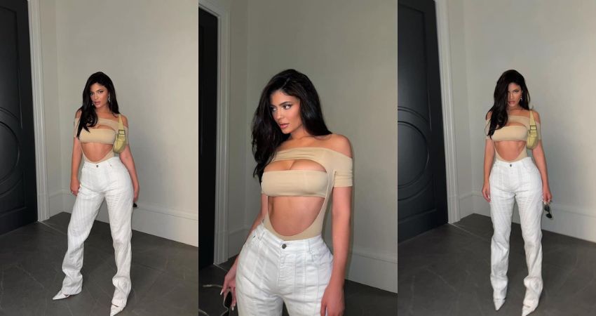 Kylie Jenner’s Netted Catsuit Left a Pair of High-Waisted Underwear on Full Display