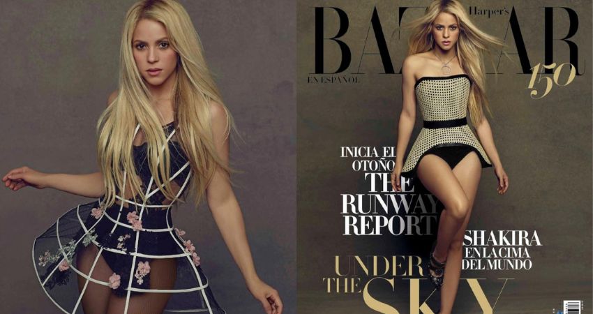 Shakira Poses in Glamorous Styles for Harper’s Bazaar Mexico