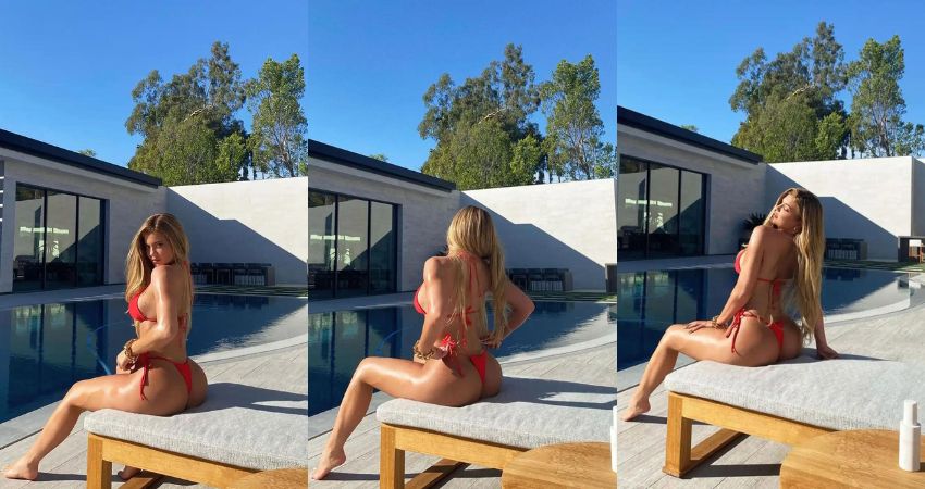 Kylie Jenner Shows Off Her Backside in Cheeky Thong Bikini Bottoms