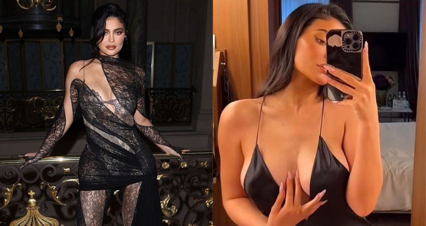 Kylie Jenner is giving Sєxy Victoriana in plunging corset dress