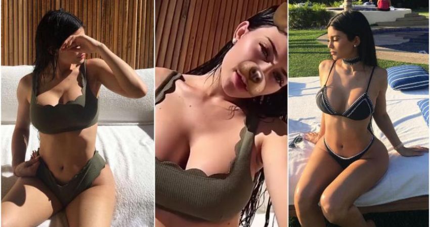 Kylie Jenner flaunts her curves and smooches her friend