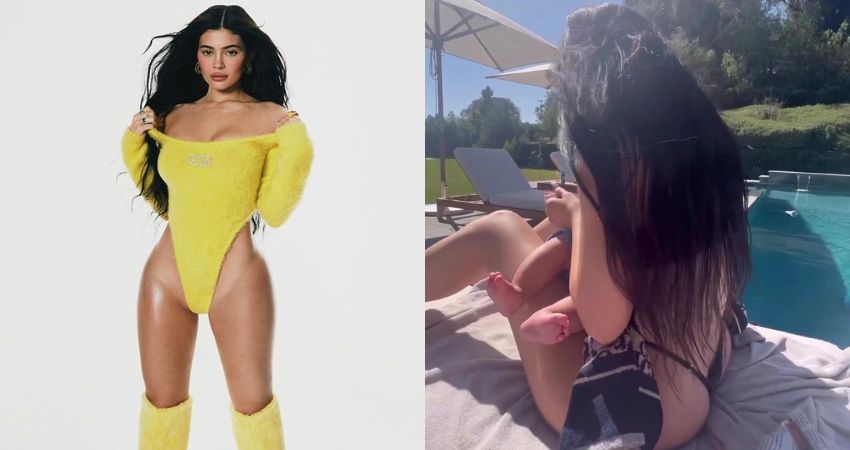 Kylie Jenner stuns in thong ʙικιɴι for unedited video with son Aire