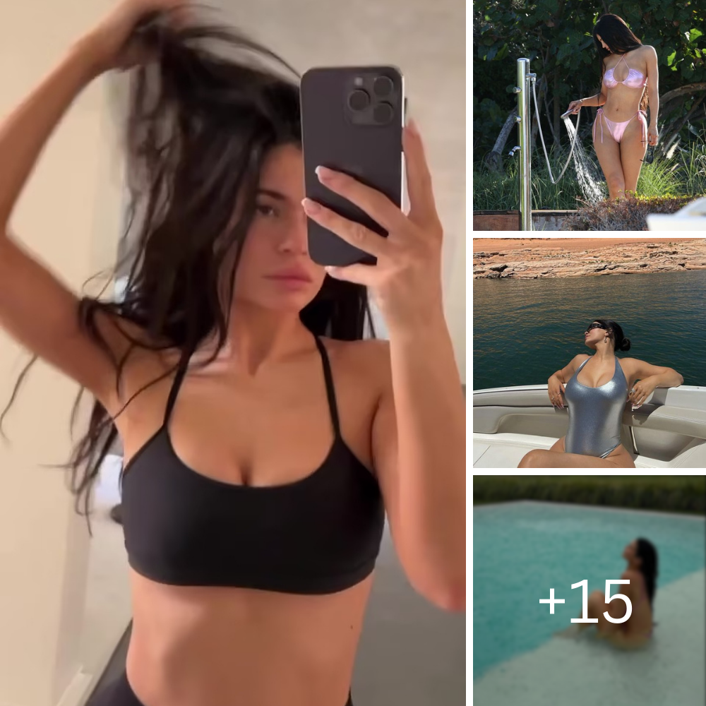 Kylie Jenner flaunts her toned torso and limbs wearing a black bra and leggings in Sєxy selfie video