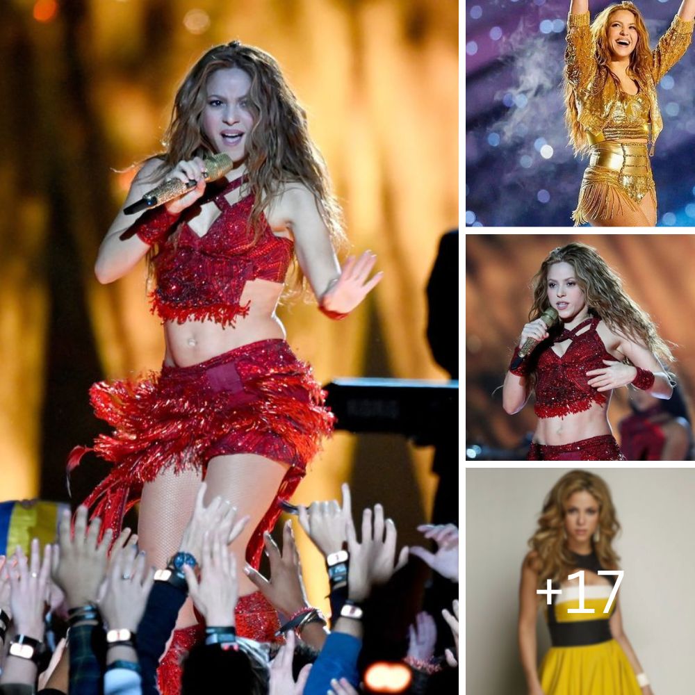 Shakira Looks Red Hot In Sequin Mini Dress, Crop Top & More During Super Bowl LIV Halftime Show