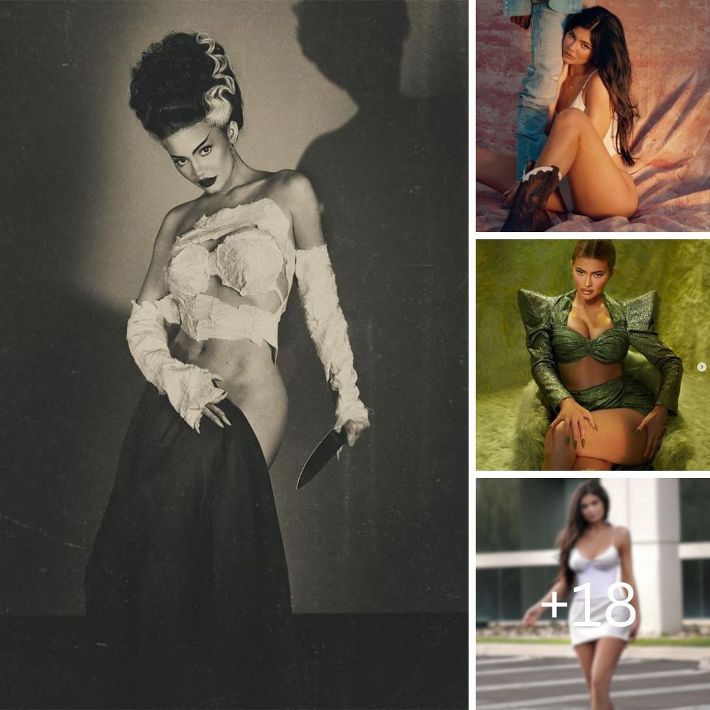 Kylie Jenner Debuts Sexy Bride of Frankenstein Halloween Costume