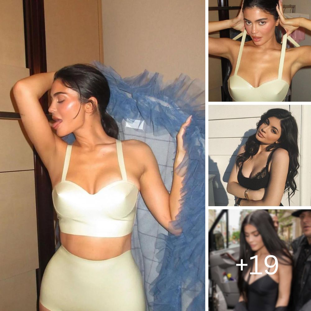 Kylie Jenner licks herself as she nearly busts out of latex cone bra for racy new pH๏τos at Paris fashion show