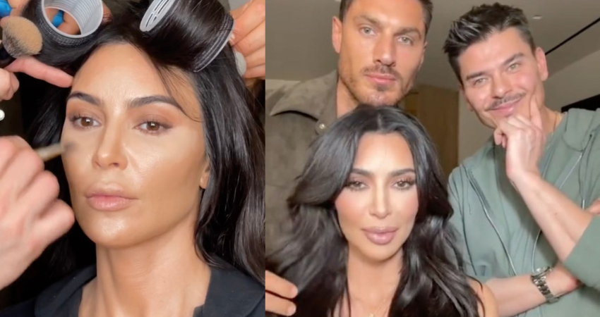 FACE IT Kim Kardashian shows off her real skin texture with forehead wrinkles in rare unedited TikTok inside her dressing room