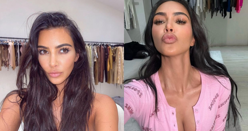 LASHING OUT Kim Kardashian caught in a ‘lie’ after she shows off her extra-long lashes as she stuns in Skims PJs in flirty new pH๏τo