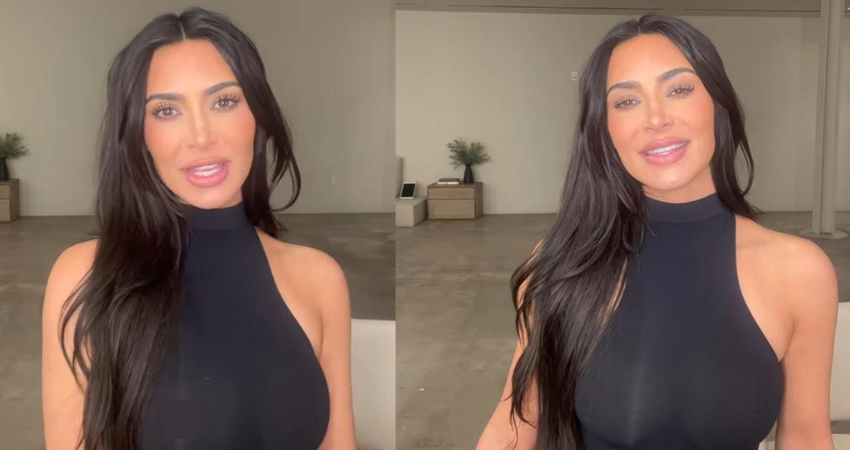 SPICY KIM Kim Kardashian suffers NSFW wardrobe malfunction as she goes braless in skintight bodysuit for racy new video