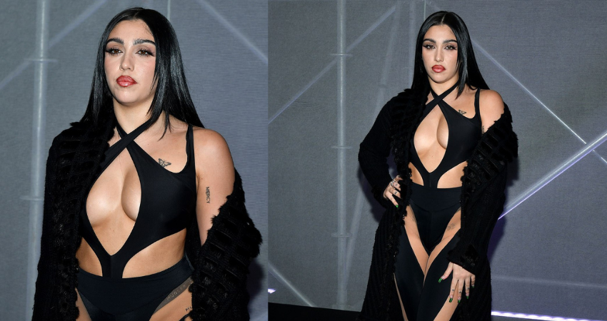 Madonna’s daughter Lourdes Leon sizzles in a skimpy black cut-out catsuit as she leads parade of fashionistas at H&M’s Mugler launch event in NYC