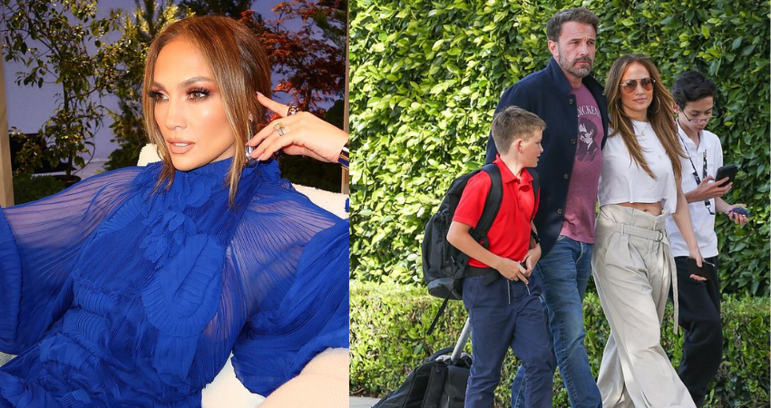 Ben Affleck and new wife Jennifer Lopez join his ex Jennifer Garner during outing with their children Maximilian and Samuel in sunny Santa Monica