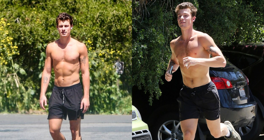 Shawn Mendes shows off VERY ripped physique while hiking shirtless around the Hollywood Hills… after rekindling with Camila Cabello at Coachella