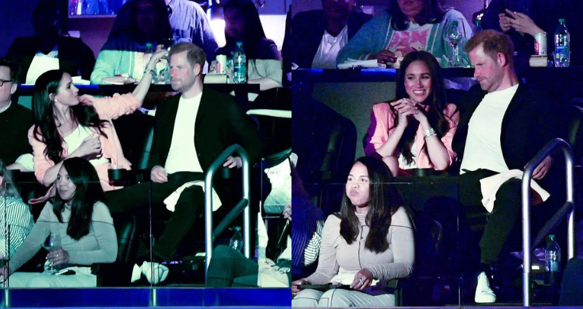 Meghan Markle and Prince Harry are awkwardly caught on jumbotron at Lakers game