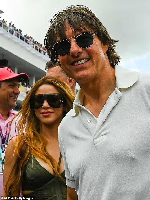 Tom Cruise mingles with stunning Shakira at the 2023 Miami Formula One Grand Prix… after her bitter split from Gerard Pique