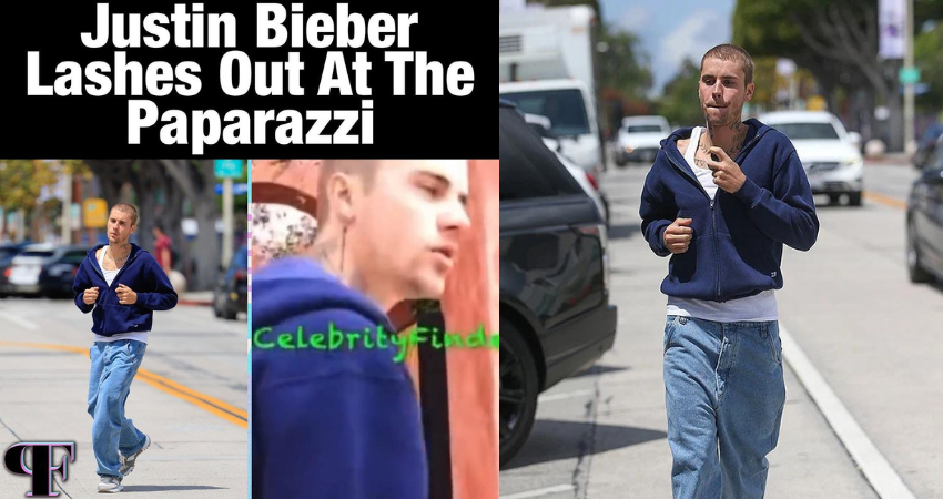 Justin Bieber Looks Lost Saying “I Want To F*cking ***g Your Neck, You Loser” To A Pap While Flashing Middle Finger At Him