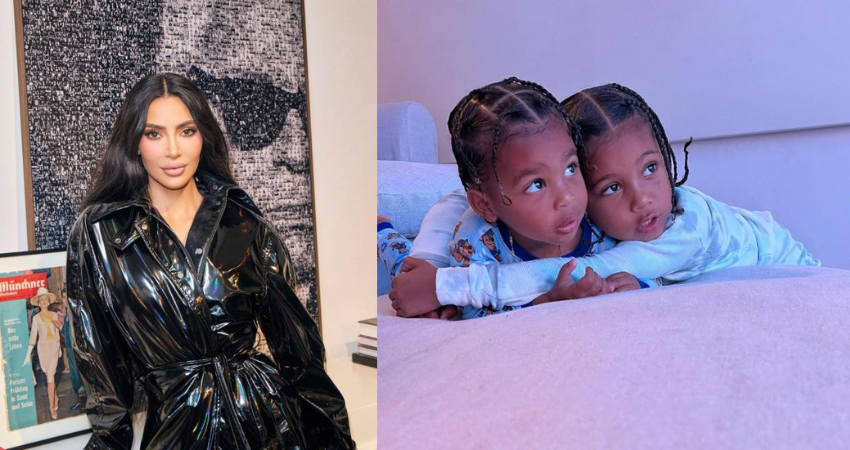 SWEET SIBLINGS Saint, 7, and Psalm West, 4, cuddle up in bed in mom Kim Kardashian’s new pH๏τo- and fans are all saying the same thing