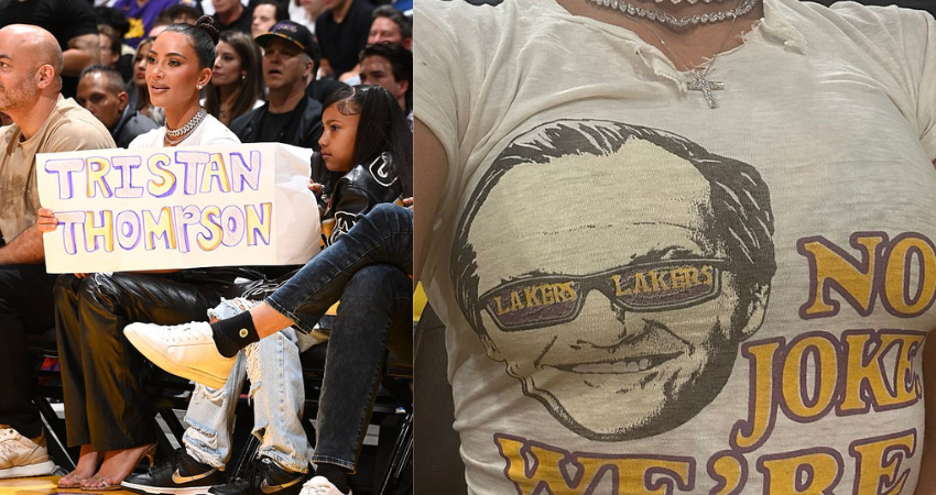 Kim Kardashian rocks Jack Nicholson shirt as reclusive actor returns to the limelight by attending fourth Lakers game in a row