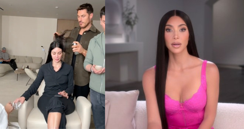 HAIRY SITUATION Kim Kardashian’s real ‘fried’ hair accidentally exposed under her extensions in hairstylist Chris Appleton’s tutorial