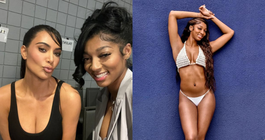 ICONIC DUO Angel Reese joins Kim Kardashian for glam selfie after LSU star was labeled a ‘standout ten’ in SI Swimsuit pics