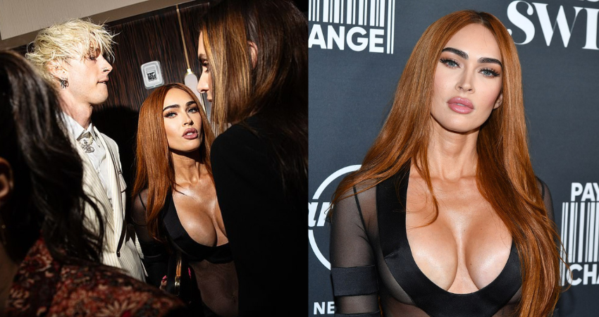 Now that’s a united front! Megan Fox ditches bra to showcase her extreme cleavage as on-again love Machine Gun Kelly joins her at Sports Illustrated Swimsuit Issue launch party