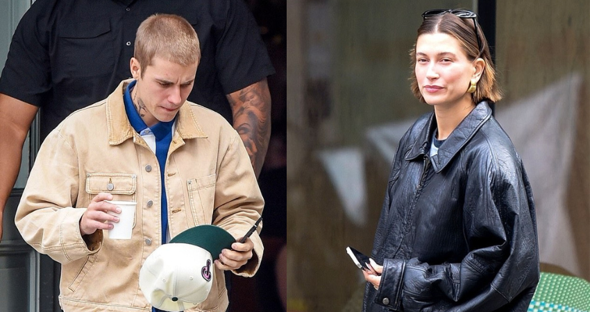 Hailey Bieber and her husband Justin look like the ultimate stylish couple in baggy jeans as they head out for a lavish meal in London