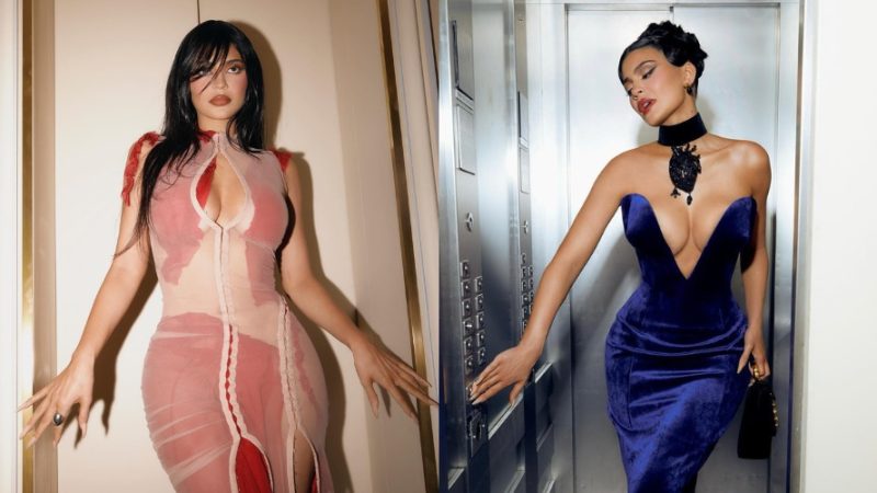 Kylie Jenner risks baring all as she parades hourglᴀss curves in sheer cut-out dress