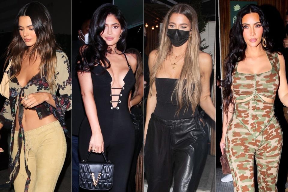 Kylie Jenner and Kim Kardashian show off their curves at Kendall Jenner’s 818 tequila launch party