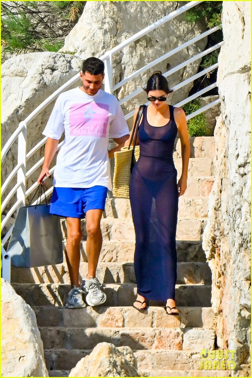 Kendall Jenner Wears Sheer Cover-Up Over Bikini to Lunch with BFF Fai Khadra in South of France