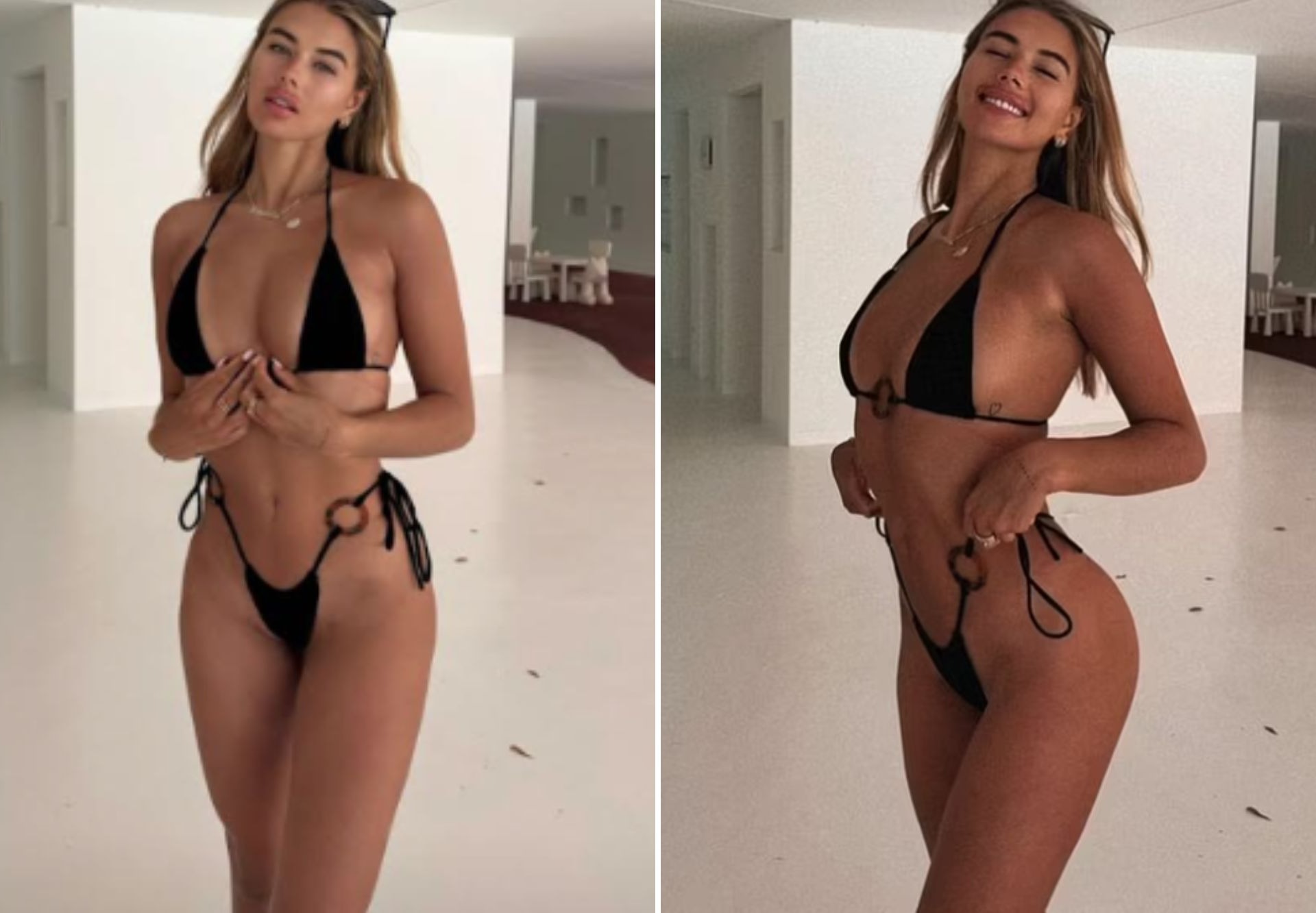 Love Island star Arabella Chi shows off her toned abs in Sєxy one-piece