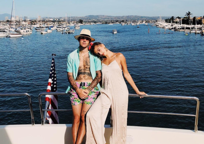 WATCH: Justin Bieber’s wife Hailey spotted cruising on the French Riviera as she visits Monaco for friend Lewis Hamilton’s F1 race