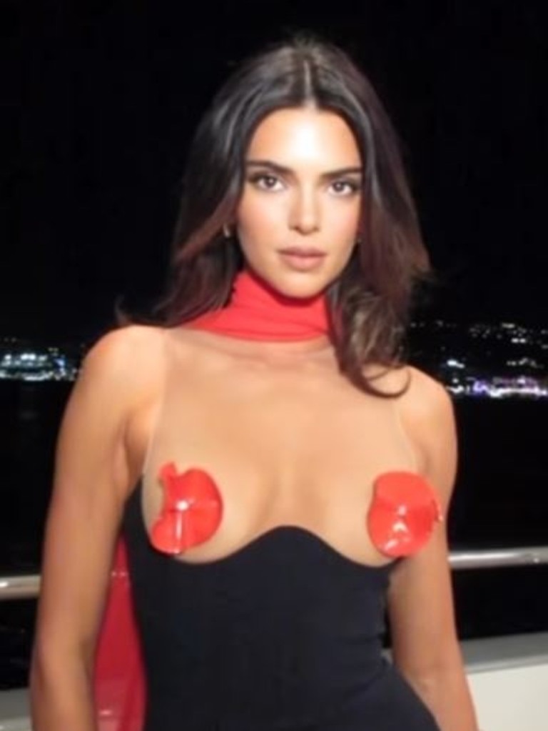 Kendall Jenner stuns in boob-baring minidress