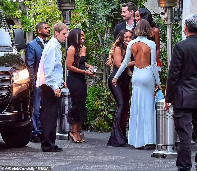 Justin Bieber goes casual while Hailey Bieber and Kris Jenner look glamorous as they join stars at wedding of Kim Kardashian’s ex-ᴀssistant Stephanie Shepherd and Larry Jackson