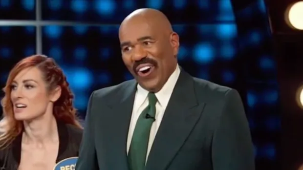 REALITY CHECK Steve Harvey left stunned after Celebrity Family Feud contestant ‘matches’ host up with Kim Kardashian in wild moment