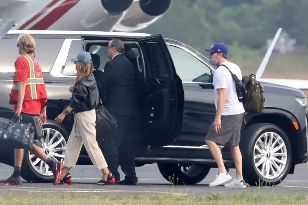 Leonardo DiCaprio spotted arriving in the Hamptons with mystery woman