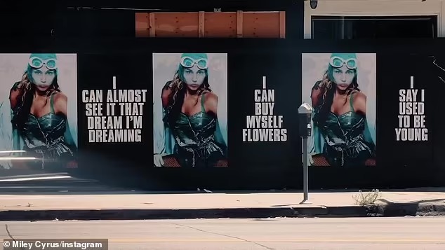 Miley Cyrus teases new song Used to Be Young with posters plastered in LA, NYC, France, and Belgium