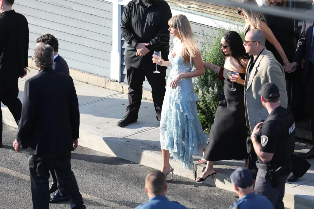 Taylor Swift shows up to BFF Jack Antonoff, Margaret Qualley’s wedding solo