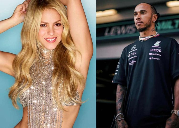 Shakira is caught at a party in Hollywood after a date with Lewis Hamilton