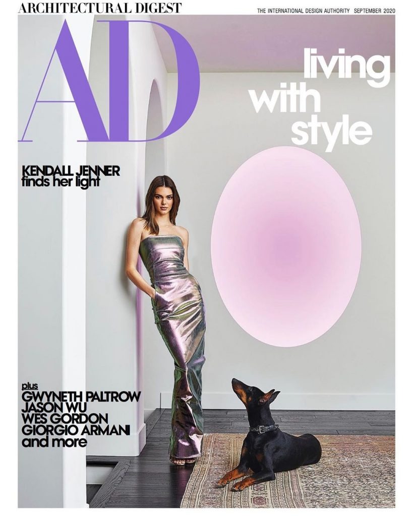 Kendall Jenner Shows Off Her $750,000 James Turrell Sculpture on the Cover of Architectural Digest (But Did She Hang It Sideways?)