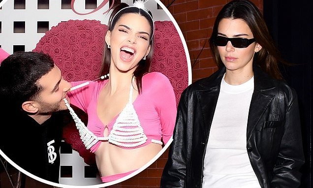 Kendall Jenner dons clingy white top and animal-print Converse in NYC… after getting kinky with Fai Khadra