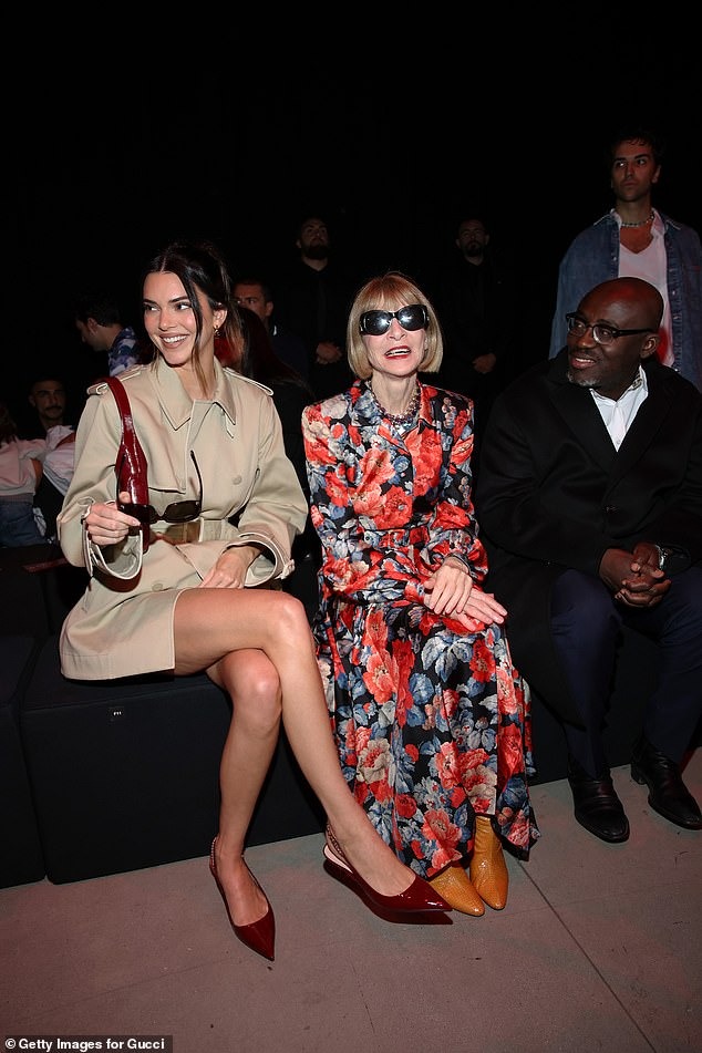 Kendall Jenner dazzles on the FROW as she joins Julia Roberts and Anna Wintour at Gucci’s MFW show… before PETA swarm the runway to protest the brand’s use of exotic skins