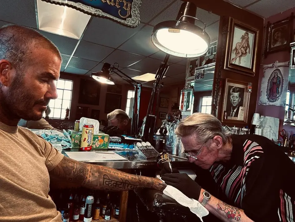 David Beckham debuts new Spice Girls-inspired tattoo for wife Victoria