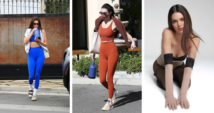 Kendall Jenner Rocks Blue Crop Top & Leggings Heading To Pilates