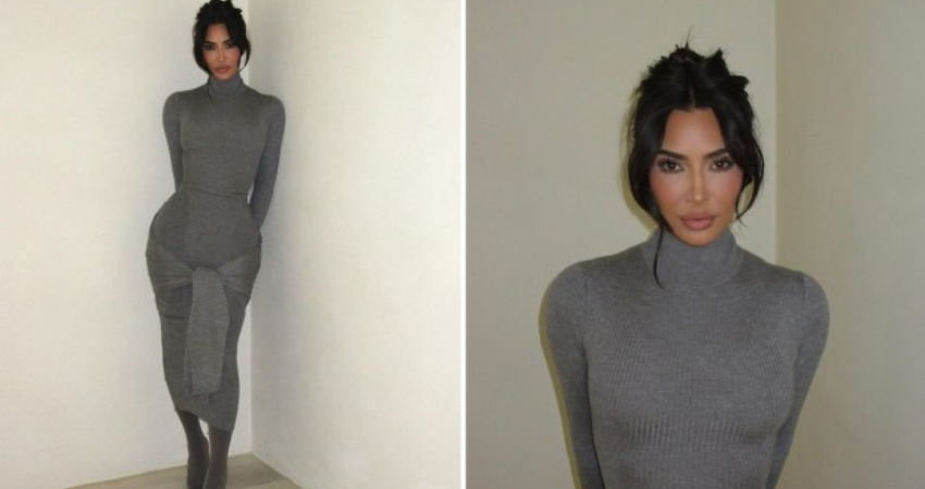 SWEATER WEATHER Kim Kardashian shows off bold new look in sultry selfies taken inside all-white glam room of $60M LA mansion