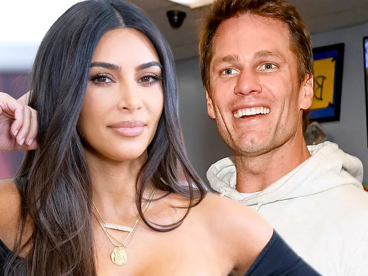 KIM KARDASHIAN AND TOM BRADY LAUGH AND FLIRT TOGETHER … Bid On Multi-Million $$$$ Painting