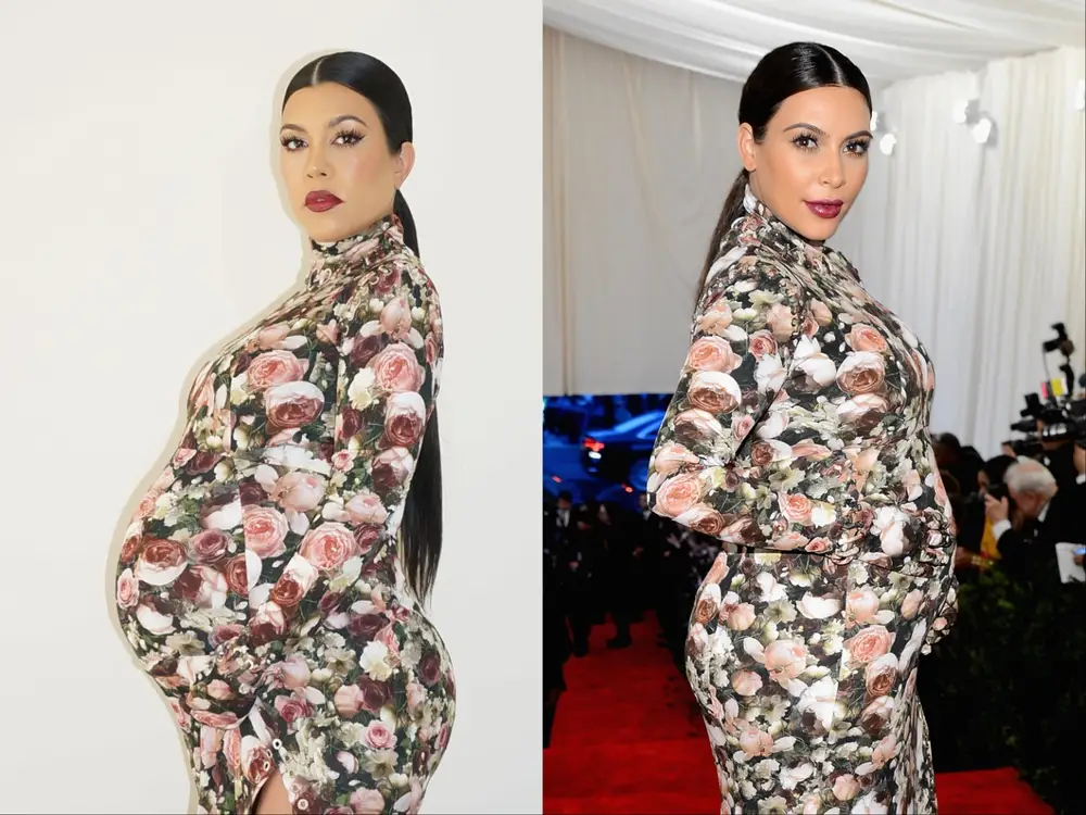 Kourtney Kardashian Barker recreates sister Kim Kardashian’s iconic pregnancy Met Gala look for Halloween, a whole decade later