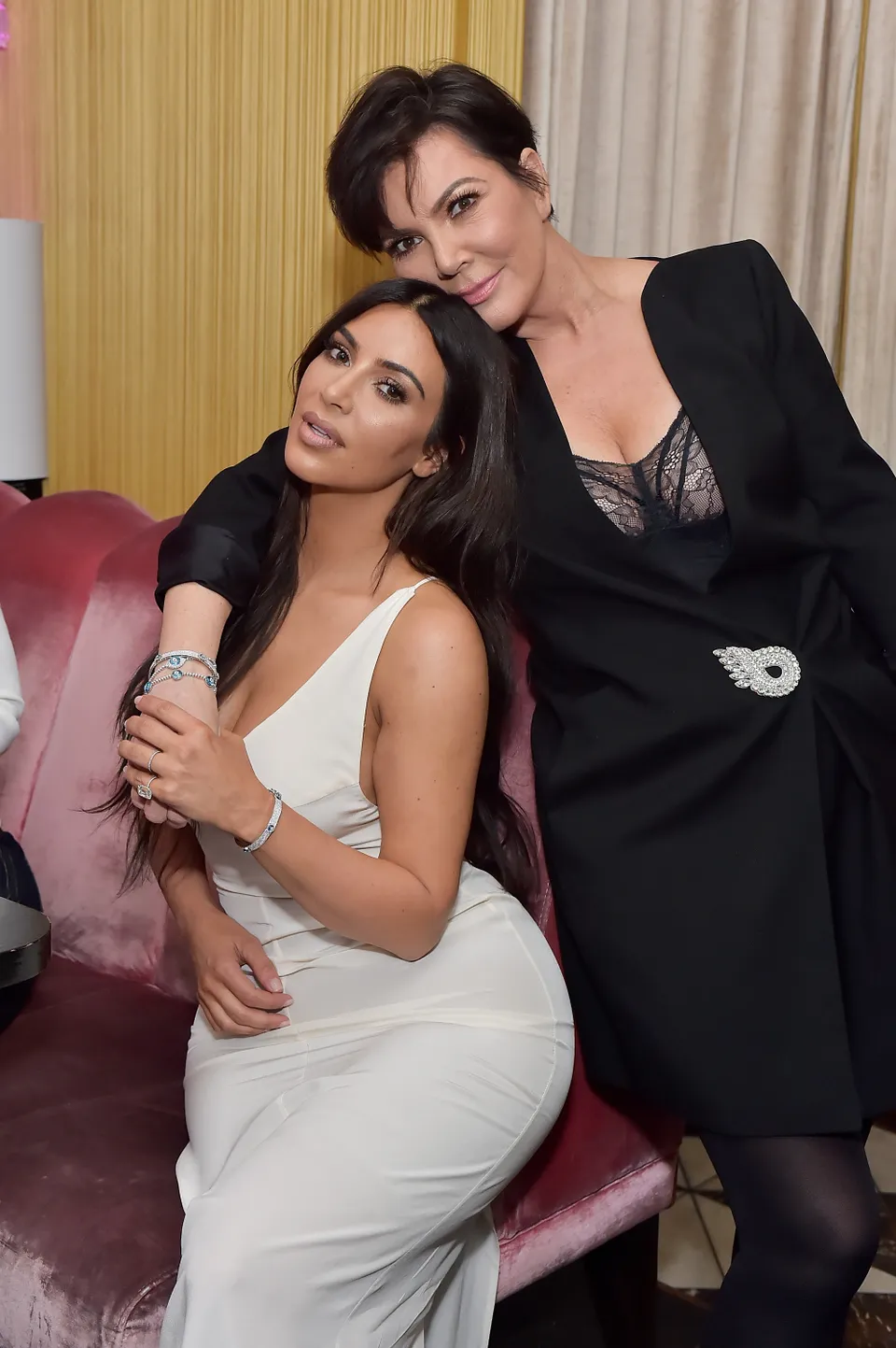 Kim Kardashian and Kris Jenner Share a Paris Mother-Daughter Moment in Matching ’90s Slips